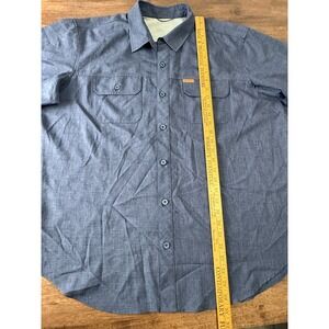 Men Orvis Classic Collection Shirt XXL 2XL Blue Short Sleeve Button Down Pockets